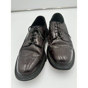 Mens 7.5 D Sears Vintage Longwing‎ Wingtips Brown Leather Dress Oxfords 74609